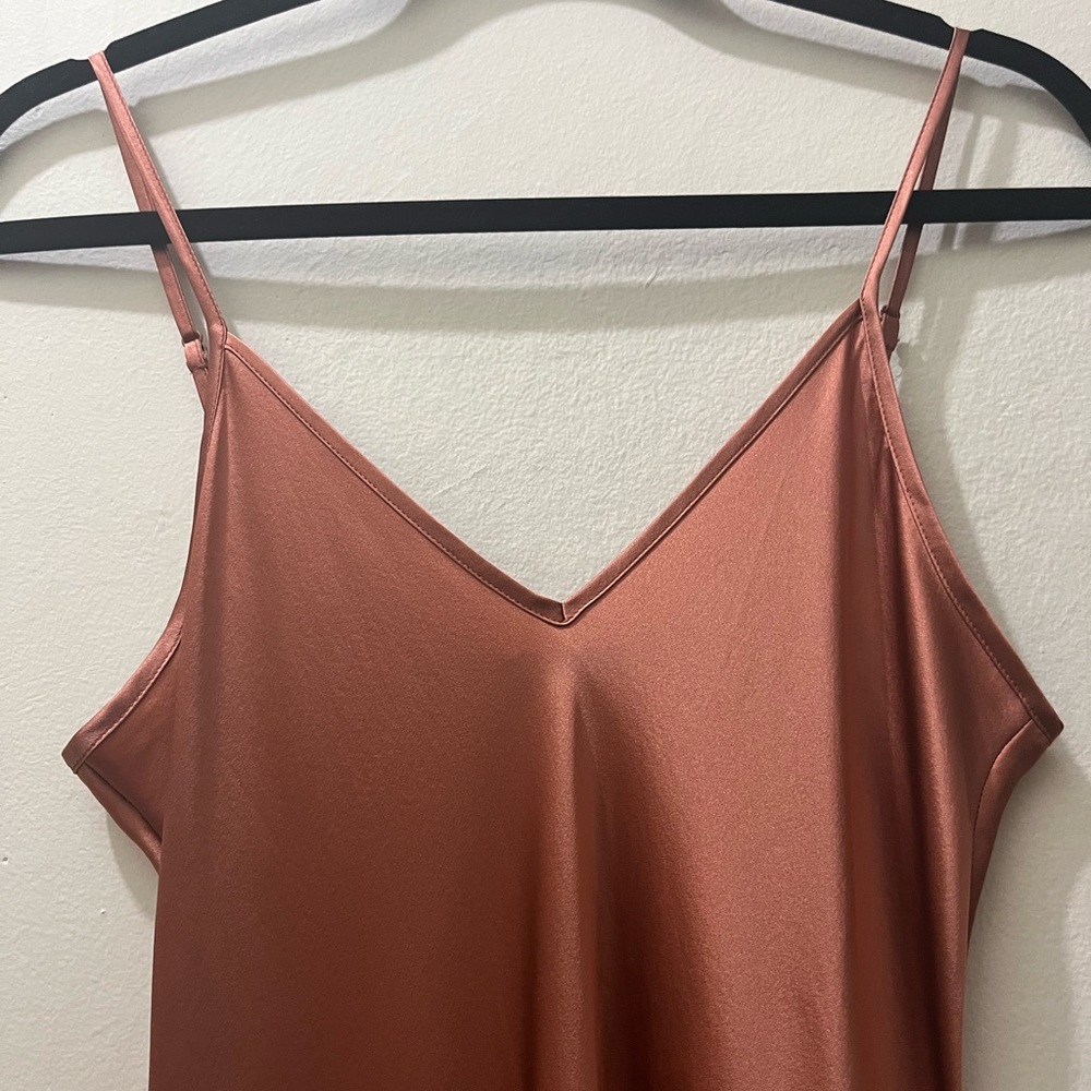 Quince Washable Silk Slip Dress in Rose Powder, Size S - Picture 8 of 16